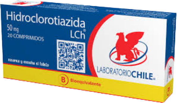 Hidroclorotiazida: 50 mg
